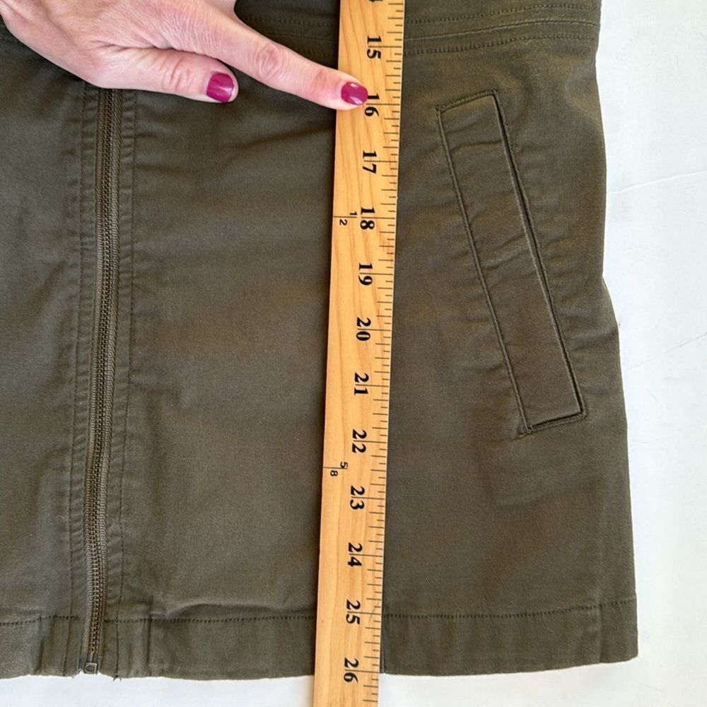 PrAna Mayve Army Green Military Style Full Zip Cotton Utility Jacket Size L - Picture 16 of 16